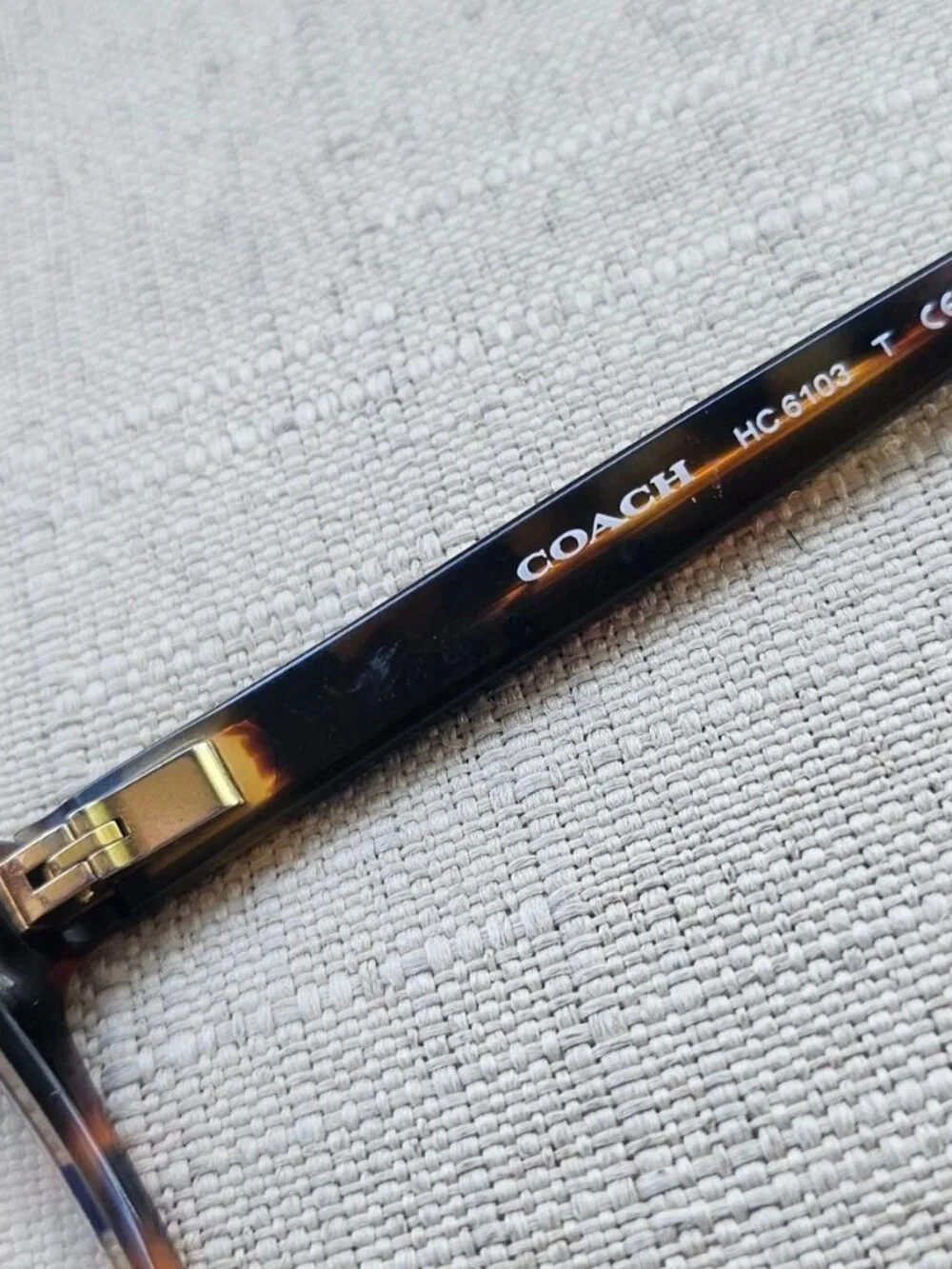 Coach Glasses Frame Aubgn Navy Tort Varsity Stripe Eye Wear HC6103 Eyeglasses - Picture 10 of 13